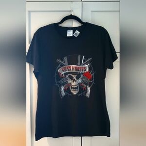 Guns N' Roses Official Top Hat Skull Premium T-Shirt